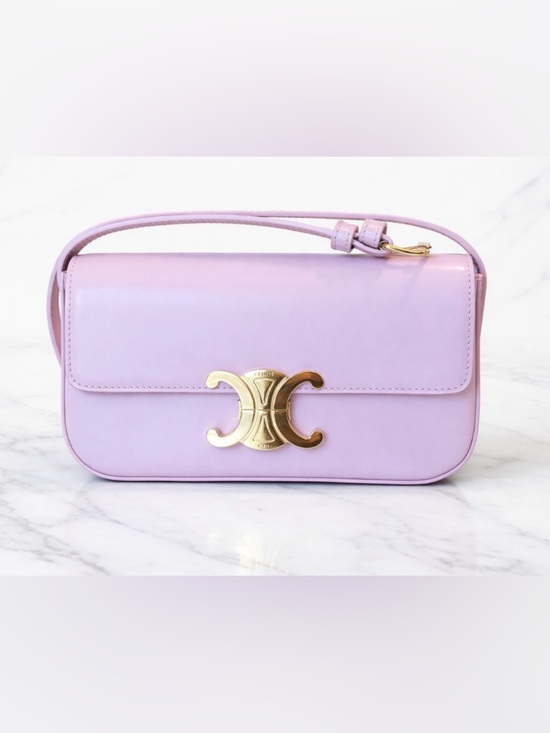Celine Handbags - Celine Teen Shiny Calfskin Triomphe Shoulder Bag
